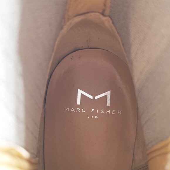 Marc Fisher Ommie Pointed Toe Boots 9M Pull On Block Heel Western Suede Leather - Picture 15 of 16